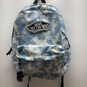 Van Off The Wall Blue Cloud Wash Backpack Preloved